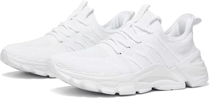 Mens Slip On Running Shoes Athletic Walking Trainers Lightweight Breathable Mesh Tennis Sneakers
