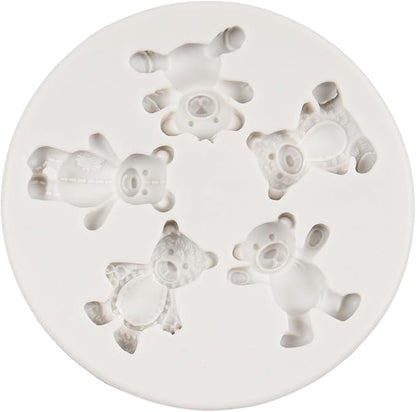 Bear Silicone Fondant Molds Bear Candy Chocolate Molds For Cake Decoration Cupcake Topper Chocolate Candy Polymer Clay Gum Paste