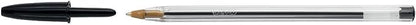BIC Cristal Ballpoint Pen - Black - Pack of 4 Comfortable and Super-Durable Ballpoint Pens Medium Point (1.0 mm)