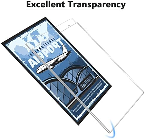 MaxGear Wall Mount Sign Holder, 8.5 x 11, Vertical, 6 Pack