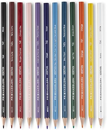 Prismacolor Premier Verithin Colored Pencils, Adult Coloring, 36 Pack