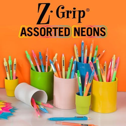 Zebra Pen Z-Grip Mechanical Pencil, 0.7mm #2, Assorted Neon Barrels, 10-Pk
