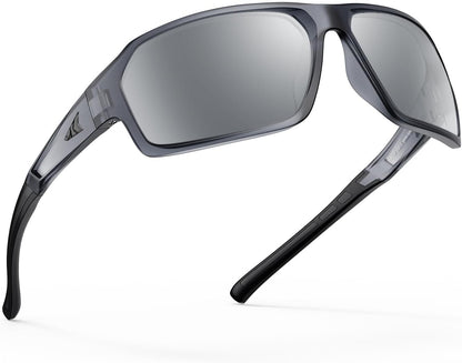 KastKing Chippewa Polarized Fishing Sunglasses, UV400 Protection Full Wrap Frame Sports Cycling Sunglasses, 1.0mm TAC Lenses