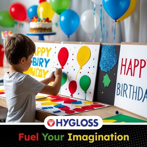 Hygloss Colored Poster Board 22 x 28, 50 Pack, Assorted Standard Colors