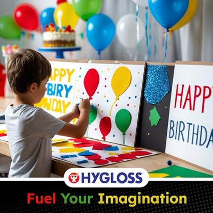 Hygloss Colored Poster Board 22 x 28, 50 Pack, Assorted Standard Colors