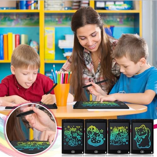 Zhehao 20 Pack 8.5 Inch LCD Writing Tablet Drawing Board,Black,Cute