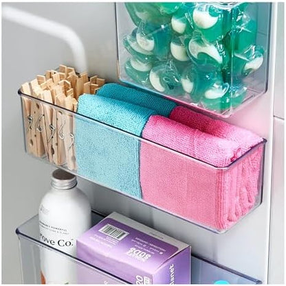 iDesign Magnetic Medium Clear Plastic Organizer Bins