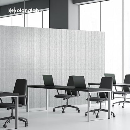Olanglab Acoustic Wall Panels, 10 Pack, 48" x 24", Silver Gray