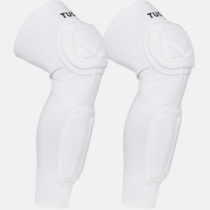 TUOY Knee Pad with Shin Guard Pads, Protective Shin/Knee Sleeve Support for Soccer, Football, Basketball, Wrestling, Volleyball (A Pair)