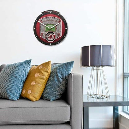 YouTheFan NCAA South Carolina Gamecocks StadiumView 3D Wall Clock