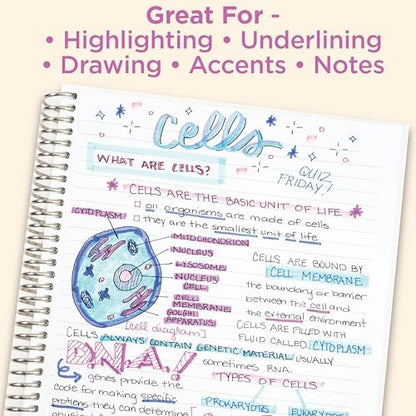 Zebra Pen MILDLINER No Bleed Highlighter, Neutral Vintage, Dual Tip, 8-Pack