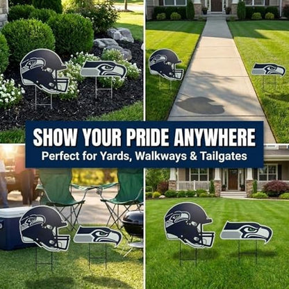 NFL Logo & Helmet 2 Pack Yard Sign Set