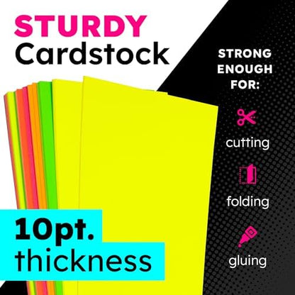 Hygloss Poster Board 11 x 14, 25 Pack Neon Pink, Colored Posterboard