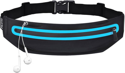 Running Belt Fanny Pack, Running Waist Pack for Women & Men USA Patented Hands-Free Reflective Runner Pouch Belt Fitness Workout Bag No-Bounce Adjustable Sport Travel Fanny Pack Cell