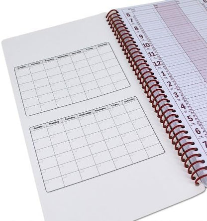 Portage Notebooks Appointment Book - Large 8.5" x 13.5" Undated Planner for Daily Scheduling - 4 Column Professional Daily Planner Undated for Office, Home, or Salon Use