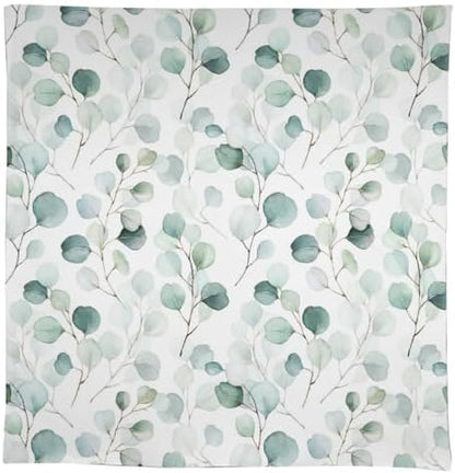 Eucalyptus Leaf Tablecloth, Spring Botanical Sage Green Watercolor Floral Plant Branches Print Table Cloth for Home Kitchen Dining Outdoor Patio Wedding Decor 60x110in