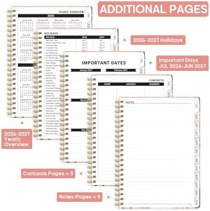 Planner 2026-2027, Weekly & Monthly Academic Calendar, Jul 2026 – Jun 2027