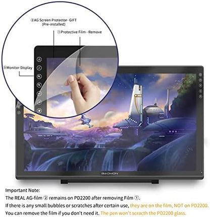 GAOMON PD2200 Drawing Tablet with Screen, 21.5", Full-Laminated, 130% sRGB