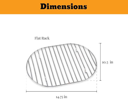 Granite Ware 19 inch oval roaster with Lid, V Rack included (Speckled Black) - design to accommodate up to 20 lb poultry/roast. Resists up to 935°F