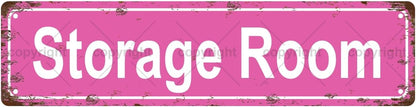 Storage Room Space Vintage Metal Tin Street Sign Bar Cafe Garage Cave Home Room Wall Bathroom Farmhouse Garden Porch Patio Decor, 16 x 4 Inch