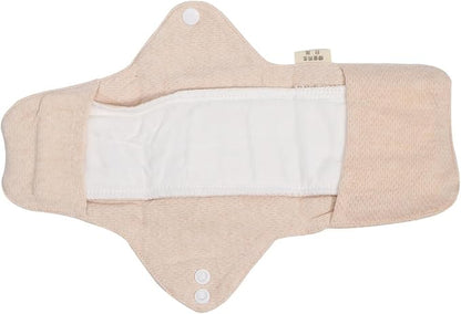 2pcs Reusable Washable Menstrual Pads Organic Cotton Panty Liners Strong Absorbent Breathable Sanitary Towels for Women Period and Postpartum Use Foldable Travel-Friendly