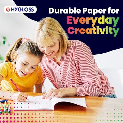 Hygloss Half Blank Books for Kids to Write Stories & Illustrate – Bulk 6 Pack – 5.5" x 8.5" A5 – Primary Journal for Grades K-2, Preschool/Kindergarten Notebook with Picture Space – 24 Pages, White