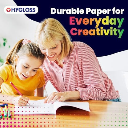 Hygloss Half Blank Books for Kids to Write Stories & Illustrate – Bulk 6 Pack – 5.5" x 8.5" A5 – Primary Journal for Grades K-2, Preschool/Kindergarten Notebook with Picture Space – 24 Pages, White
