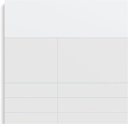 STAPLES Notepads, 8.25x11.75 Inch, Wide Ruled, White, 72-Pack