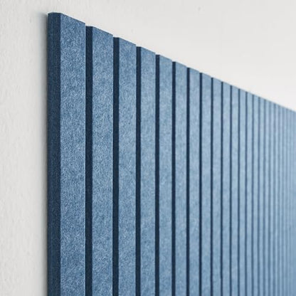 VIVELDA Large Bulletin Board 48x36- Office Wall Organizer to Replace Your Old Cork Boards for Walls for Office Decor -12-Pack Felt Wall Panels to Use in Home Office Decor, Classroom Decor (Slat Blue)