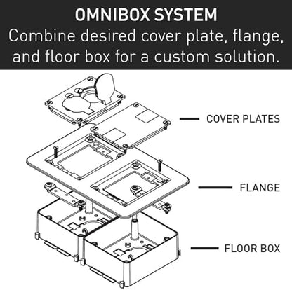 Legrand Wiremold OmniBox GFCI Floor Box Cover Plate Brushed Aluminum 1 Pack