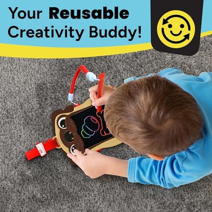 Boogie Board Sketch Pals Dazzle the Unicorn 4” LCD Writing Tablet for Kids – Reusable Mess-Free Drawing Pad with Tethered Stylus – Clip-On Travel Doodle Board Toy – Ages 3+