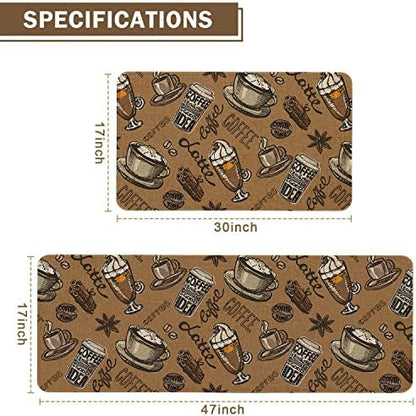Kitchen Rugs and Mats Set of 2,Floor Mats for Home Kitchen Decor Mat