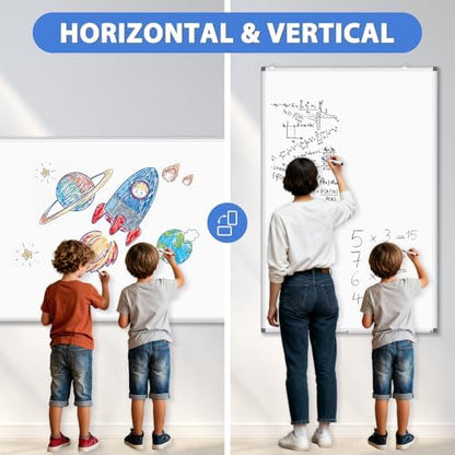 Double-Sided White Board Dry Erase Magnetic Whiteboard Wall 60x40, 2-Pack