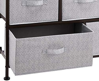 Amazon Basics Extra Wide Fabric 5-Drawer Storage Organizer Unit for Bedroom Closet, Bronze
