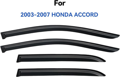 Window Visors Rain Guards Shield for 2003-2007 Honda Accord, Out-Channel Window Vent Wind Deflectors Visors Shades for Honda Accord 03 04 05 06 07