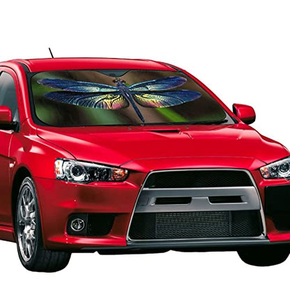 Dragonfly Car Windshield Sunshade Front Window Sun Visor Protector Foldable Shield Cover for Truck SUV - color: Black1