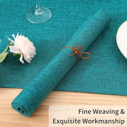 Homaxy Cloths Placemats for Dining Table Set of 6, 13" x 19", Teal