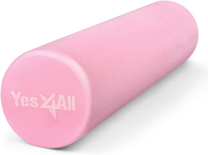 Yes4All EVA Firm Foam Roller for Back - Round Back Roller for Exercise, Yoga & Pilates 12/18/24/36 inch