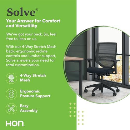 HON Solve Ergonomic Office Chair, Lumbar Support, Desk Chair, Peacock