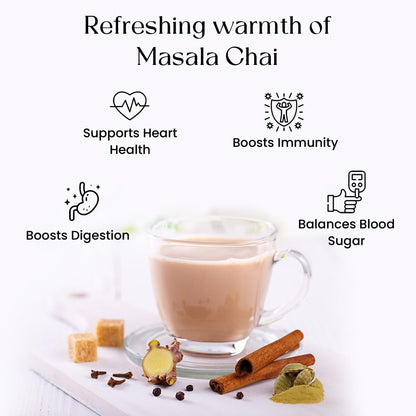 Blendart India's Original Masala Chai Tea bags 50 Count | Eco- Conscious Tea Bags | Premium Assam Black Tea | Ginger and Cardamom Flavour | Whole Loose leaf Tea bags | Indian Spiced Chai Tea Bags