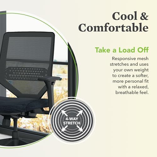 HON Solve Ergonomic Office Chair, Lumbar Support, Desk Chair, Black