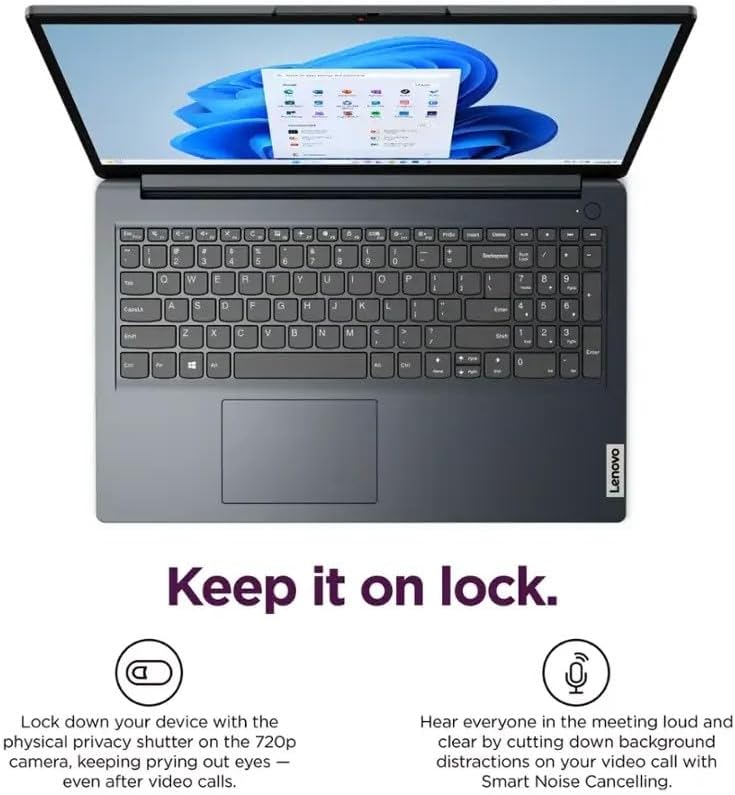 Lenovo IdeaPad 15.6" FHD Touchscreen i5 Laptop, 16GB RAM 512GB SSD Intel 10-Core i5-1335U(Beat Ryzen 7 7730U), Intel Iris Xe Graphics, Privacy Camera, Wi-Fi 6, Win11, for Business and Student-Home