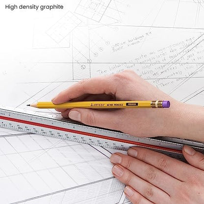 ARTEZA HB Pencils #2, Bulk Pack of 96 – Pre-Sharpened Wood-Cased Graphite, Hexagonal Barrel, Break-Resistant Core for School, Office & Exam Use