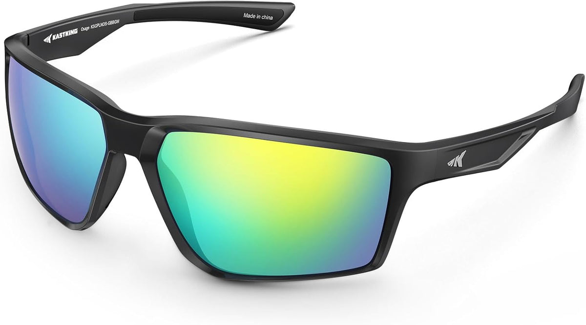 KastKing Osage Polarized Sport Sunglasses for Men and Women, Ideal for Driving Fishing Cycling Running, UV Protection