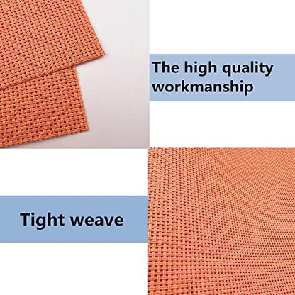 WAZAIGUR Placemats Crisscross Woven Vinyl Place Mats Set of 4 Orange