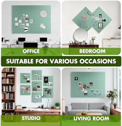 48" x 36" Large Felt Bulletin Board 1/2" Thick, Jade Green