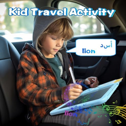 Writing Drawing Tablet with Talking Flash Cards - Japanese Blue