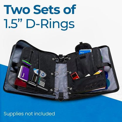Case-it Dual Binder | Two 1.5" D-Rings | 600-Sheet | Dual-101 Denim Blue