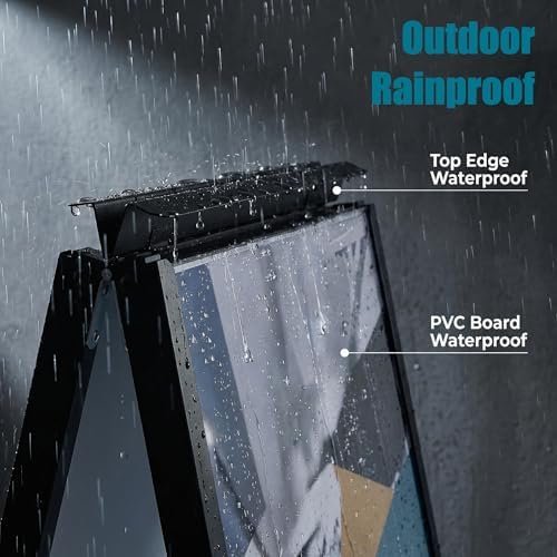 A Frame Sidewalk Sign 24x36 inches Sandwich Board Signs Outdoor Heavy Duty Double-Sided,including 2 Corrugated Boards 2 Anti-Glare for Business Indoor Outdoor (2PACK)