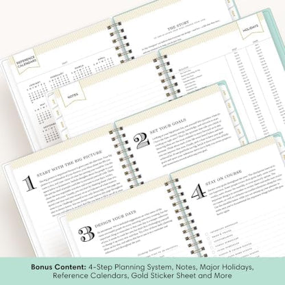 Blue Sky 2027 Weekly & Monthly Planner Calendar, 5"x8", Secret Garden Mint